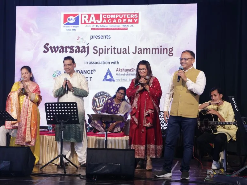 Swarsaaj performing at a corporate event